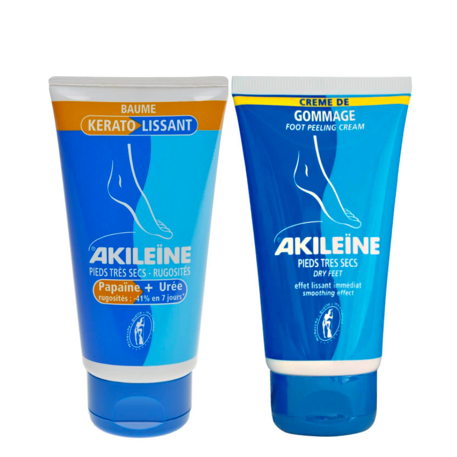 Akileine Kerato Smoothing Balm 75ml + Dry Feet Exfoliating Cream 75ml