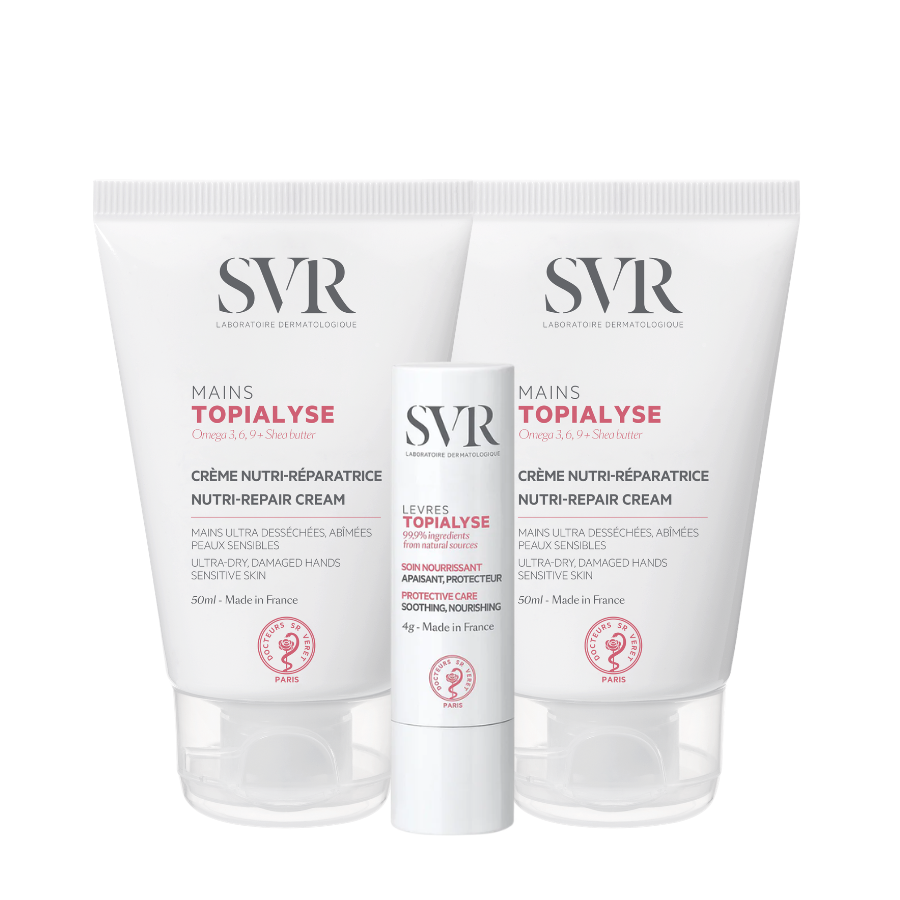 SVR Topialyse Creme de Mãos 2x50ml + Stick Labial 4g