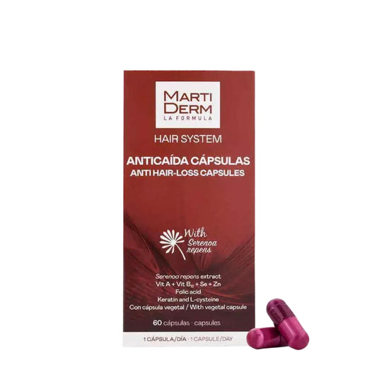 Martiderm Hair System Antiqueda Cabelo e Unhas Cápsulas x60