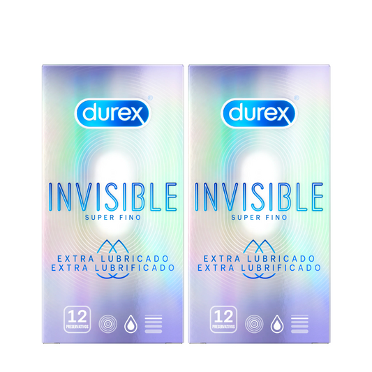 Durex Invisible Extra Lubricated Condoms Pack 2x12