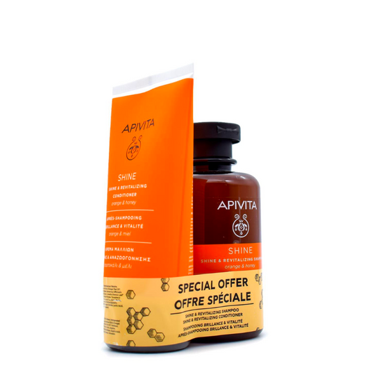 Apivita Capilar Shine Shampoo 250ml + Conditioner