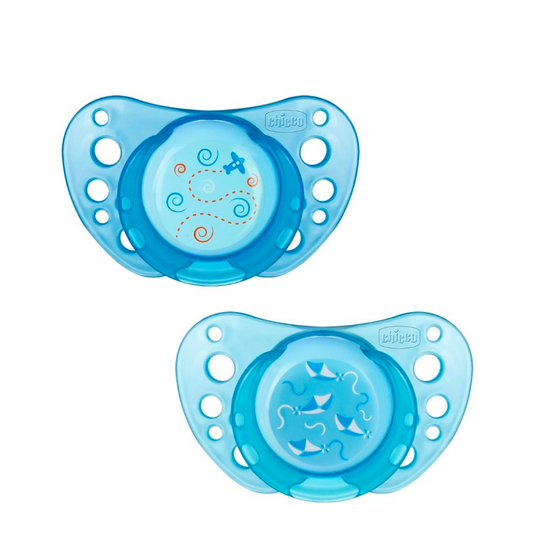 Chicco Physio Air Sucette Silicone Bleu 0M+ x2