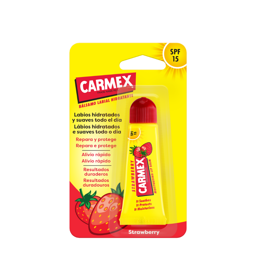 Carmex Tubo Hidratante Labial Morango 10g