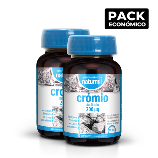 Naturmil Chromium Picolinate 200ug Tablets 2x60
