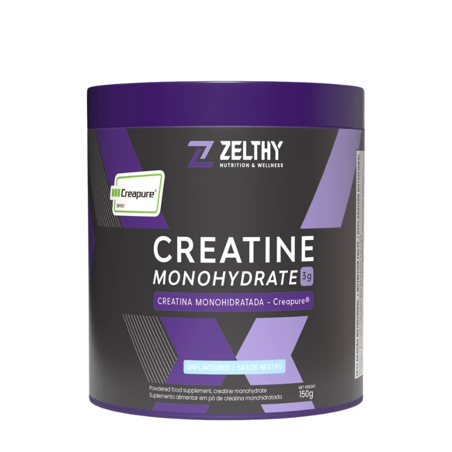 Monohidrato de creatina Zelthy Creapure sin sabor 150 g – FarmatoGo