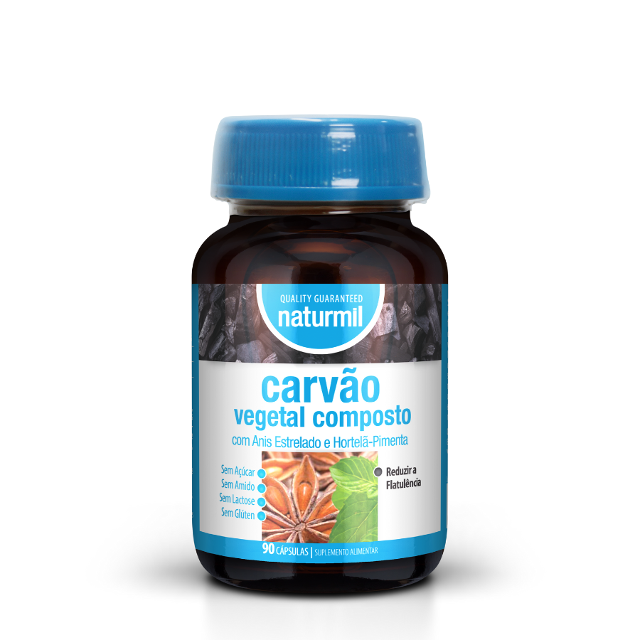 Naturmil 90 Capsules Composed of Vegetable Charcoal