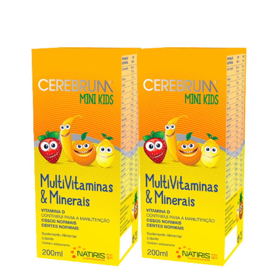 Cerebrum Mini Kids Multivitaminas y Minerales 2x200ml
