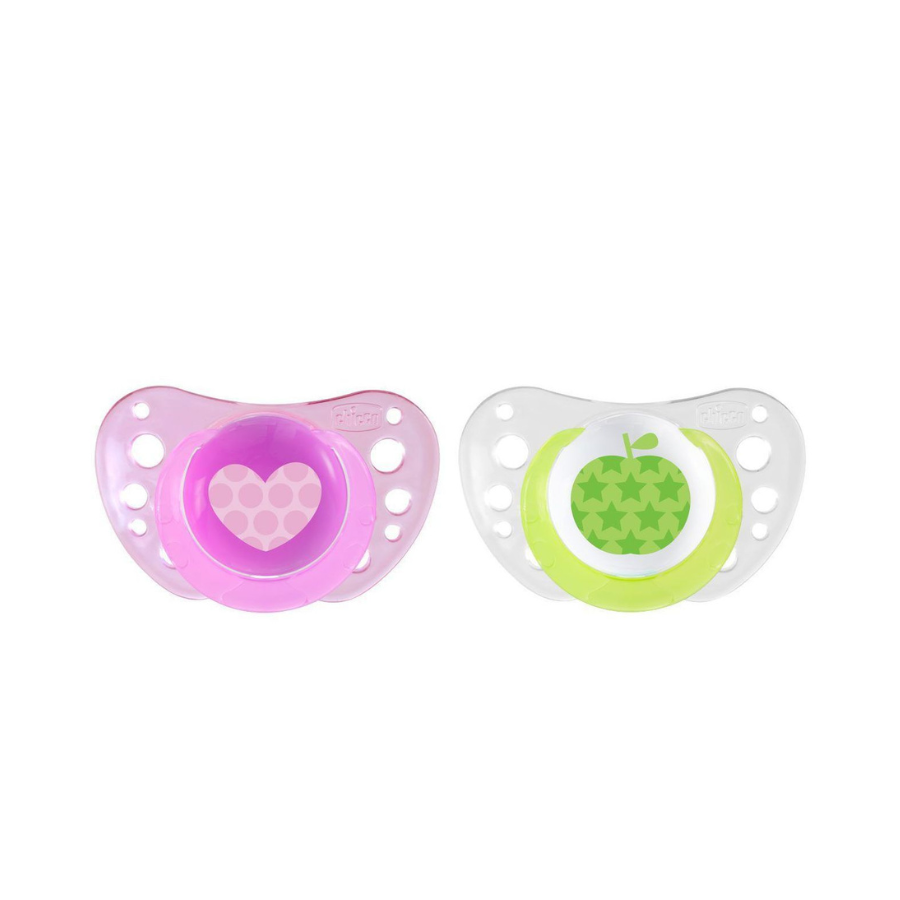 Chicco Pacifier Physio Air Silicone Pink 6-16M x2