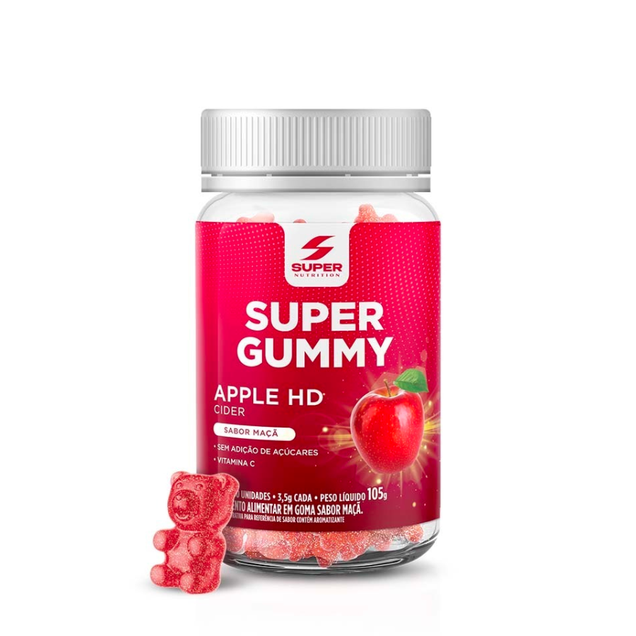 Gomitas Super Nutrition Super Gummy Apple HD Gomitas x30
