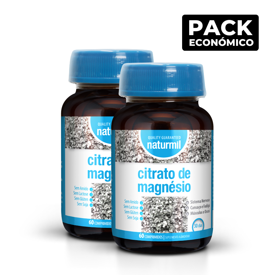 Cápsulas de citrato de magnesio Naturmil 1000 mg (2 x 60)