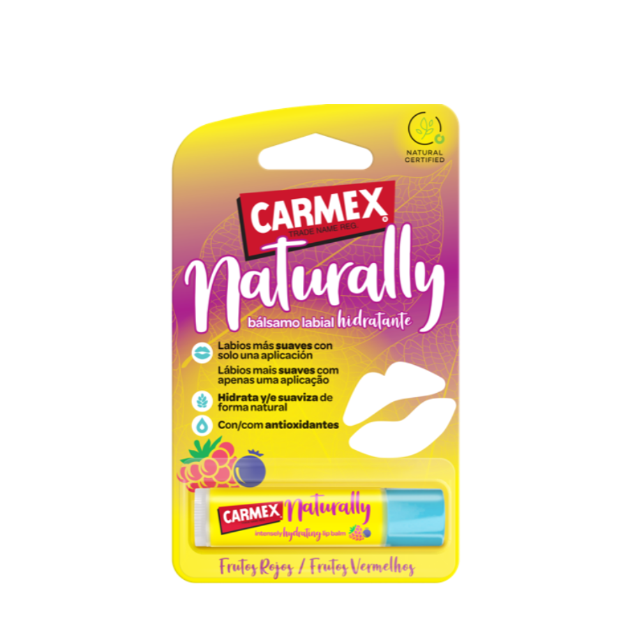 Carmex Naturally Stick Hydratant pour les lèvres aux fruits rouges 4,25 g
