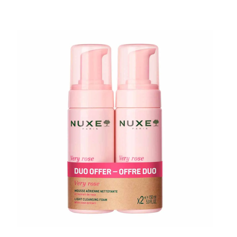 Dúo limpiador espumoso Nuxe Very Rose 2x150 ml