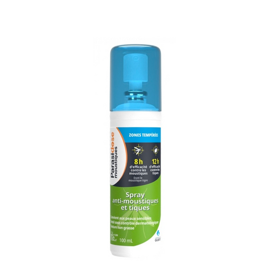 Spray Repelente de Mosquitos y Garrapatas Parasidosis 100ml
