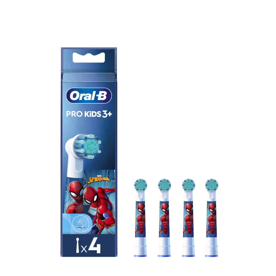 Recharges Oral-B Pro Kids 3+ Spiderman x4