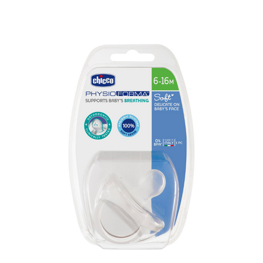 Chicco Physioforma Pacifier Soft 6-16M Transparent