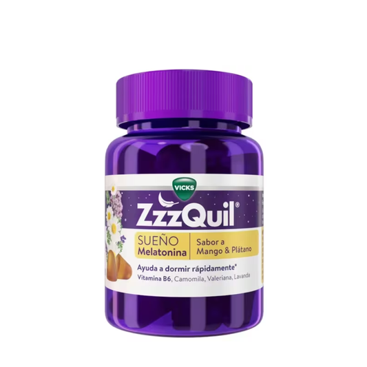 Vicks ZzzQuil Sono Melatonina Manga Banana Gomas x30