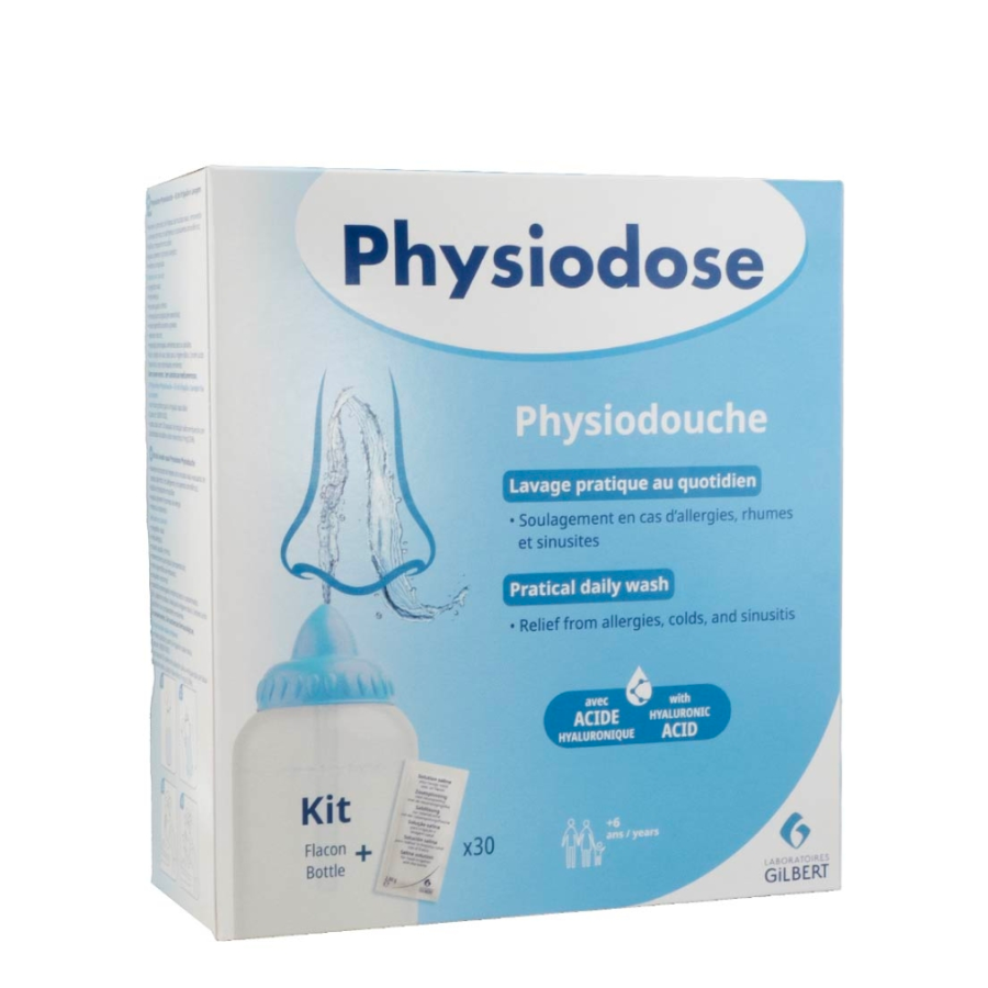 Physiodose Physiodouche Kit d'irrigation nasale