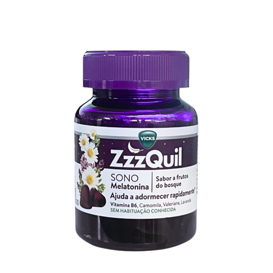Vicks ZzzQuil Sono Melatonina Frutos do Bosque Gomas x30