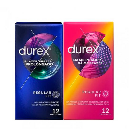 Durex Plaisir Prolongé + Préservatifs Dame Pleasure 12+12