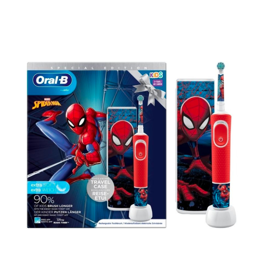 Oral-B Pro Kids 3+ Spiderman Electric Toothbrush + Travel Case