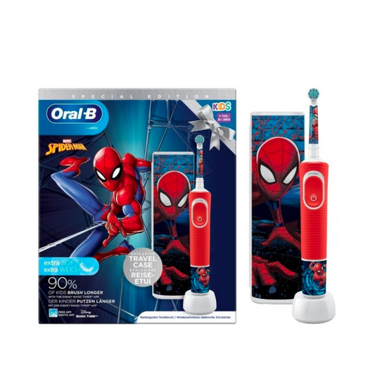 Oral-B Pro Kids 3+ Spiderman Cepillo de Dientes Eléctrico + Estuche de Viaje