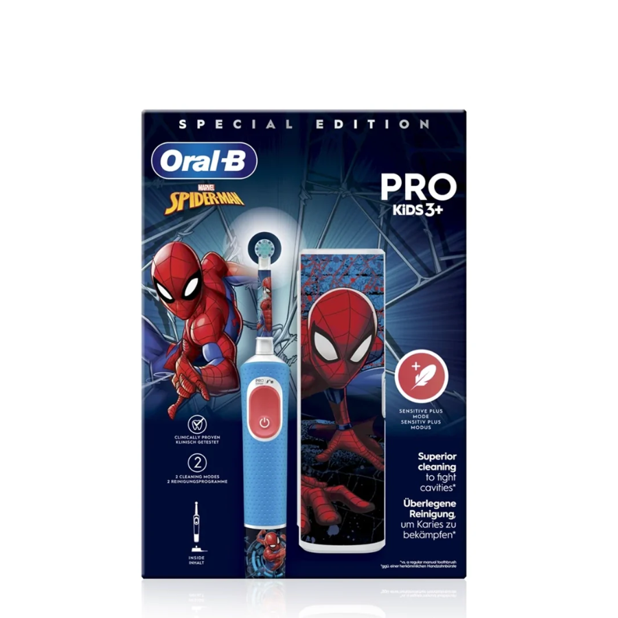 Oral-B Pro Kids 3+ Spiderman Electric Toothbrush + Travel Case