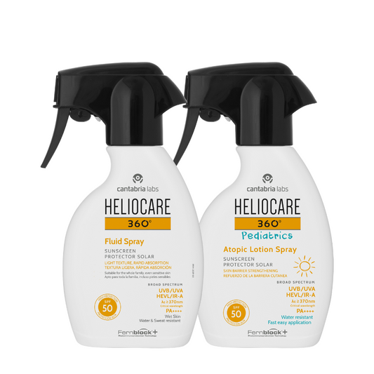 Heliocare Fluid Spray 250ml + Pediatrics Atopic Lotion 250ml