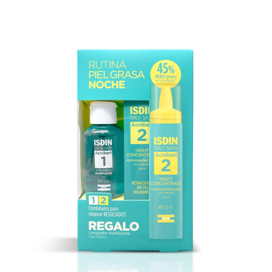 Isdin Acniben Night Routine Oily Skin Serum + Cleansing Gel