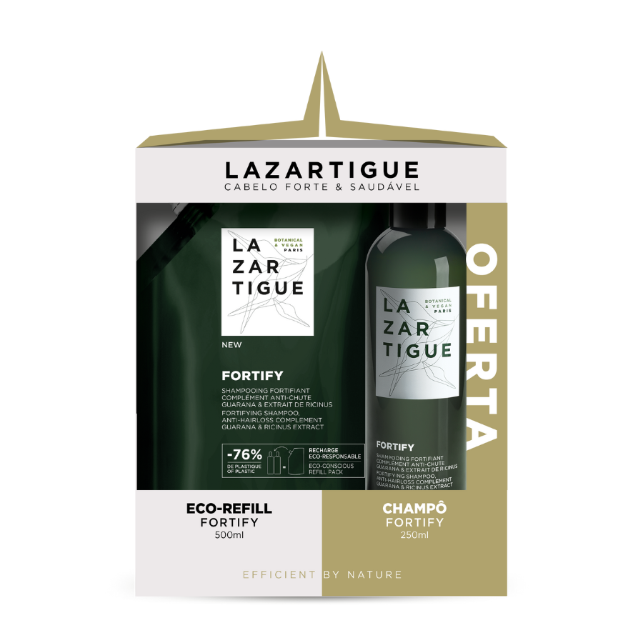 Lazartigue Champô Fortify 250ml + Eco-Refill 500ml