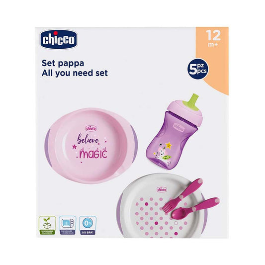 Chicco Papa All You Need Set 12M+ Pink