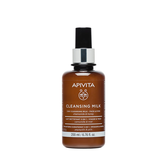 Apivita Cleansing Milk 3 in 1 Face and Eyes 200ml