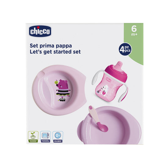 Chicco Papa Set Let's Get Started 6m+ Pink