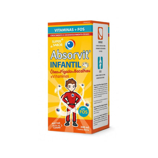 Absorvit Infantil Óleo Fígado Bacalhau + Vitaminas Emulsão 300ml