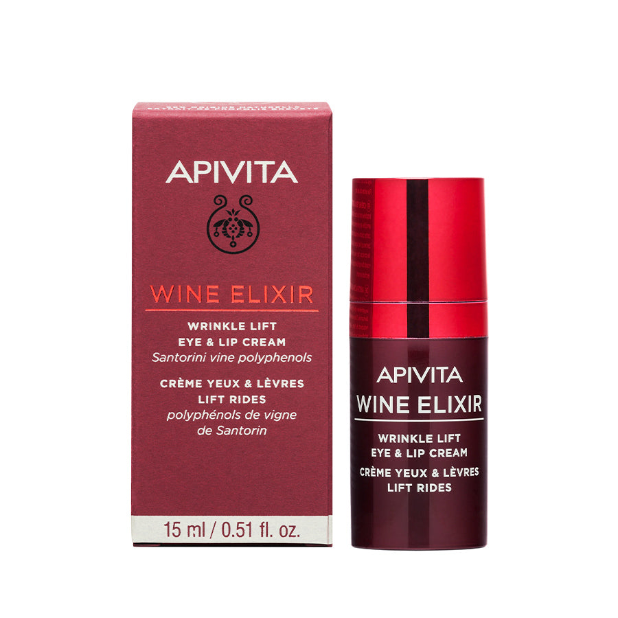 Apivita Wine Elixir AntiWrinkle Eye & Lip Cream 15ml FarmatoGo
