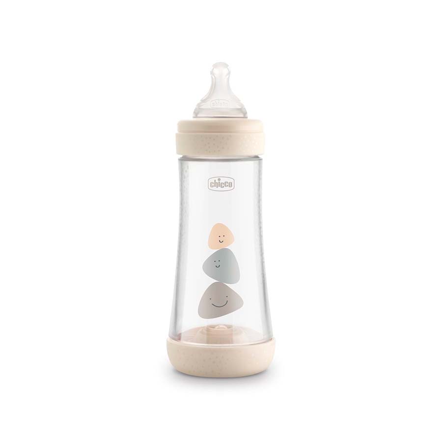 Chicco Perfect5 Fast 4M+ Silicone Beige Bouteille 300 ml