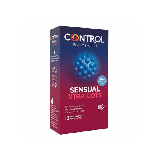 Control Sensual Xtra Dots Condoms x12