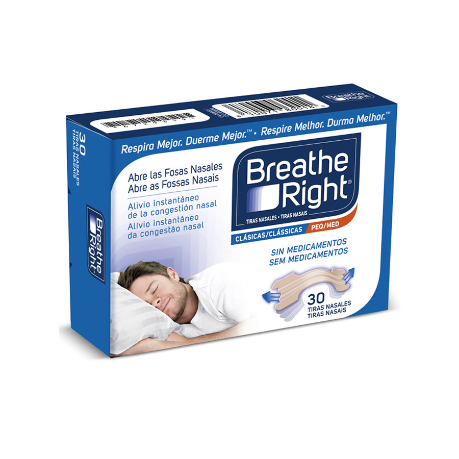 Bandelettes nasales Breathe Right Taille Small/Medium x30
