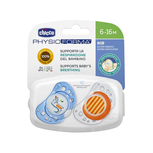 Chicco Pacifier PhysioForma 6-16m Blue x2