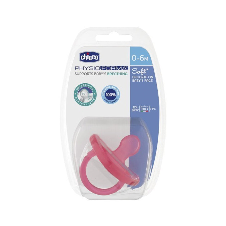 Chicco Physio Forma Soft Silicone Pacifier Pink 0-6M