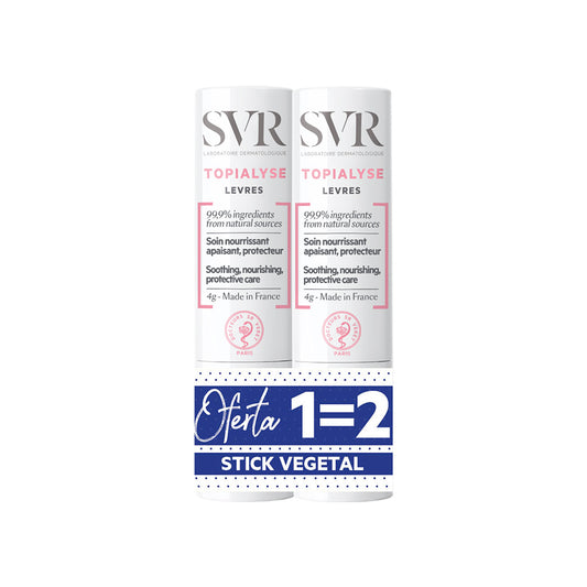 SVR Topialyse Stick Lèvres Végétal Promo 2x4g