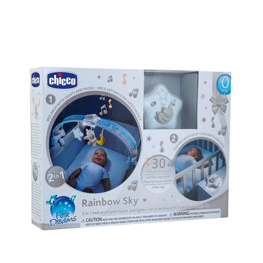 Cama Chicco RainBow Sky Bow gris