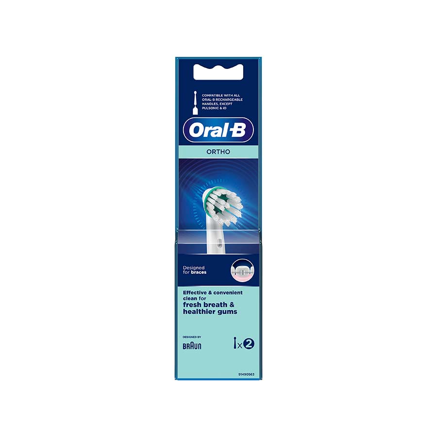 Oral B Refill Electric Ortho Toothbrush x2