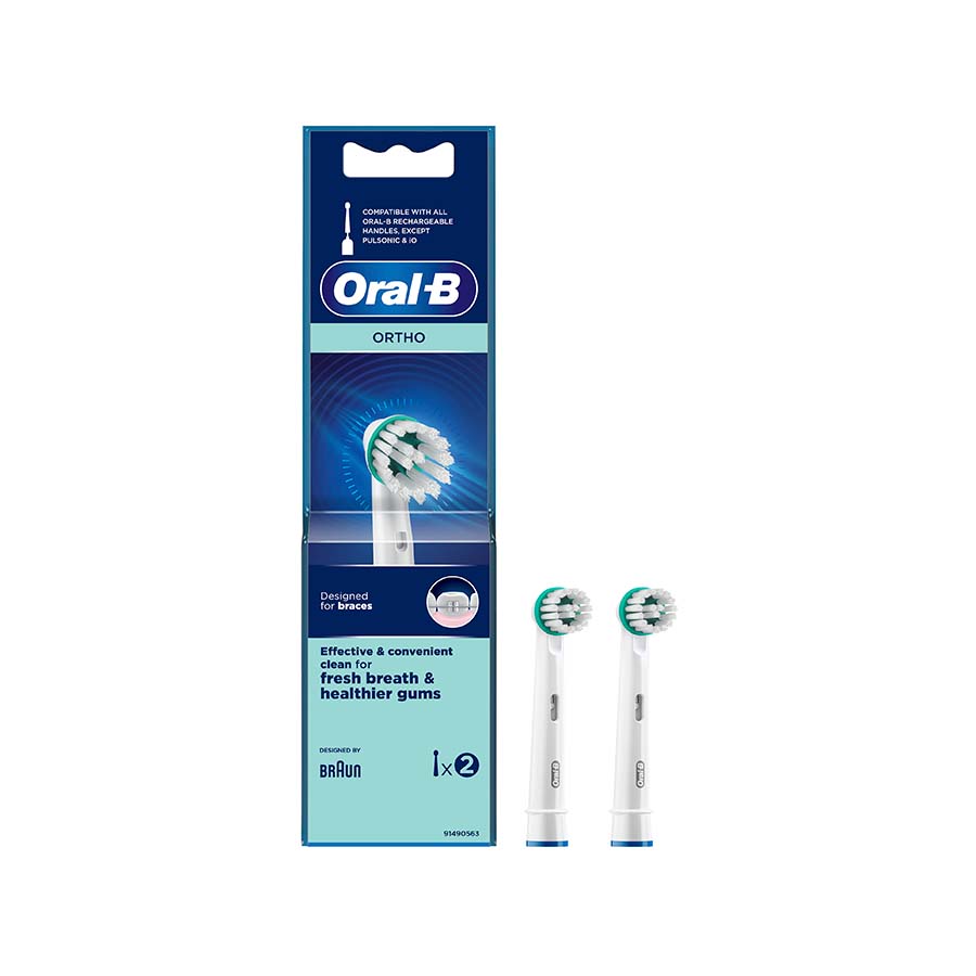Oral B Refill Electric Ortho Toothbrush x2