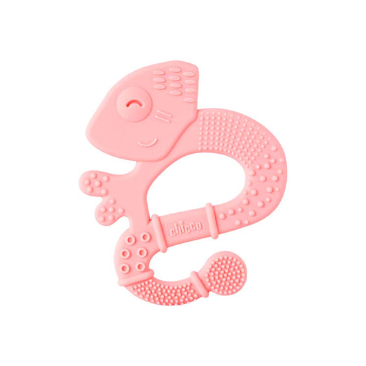 Chicco Gentle Teething Ring Iguana Pink 2M+