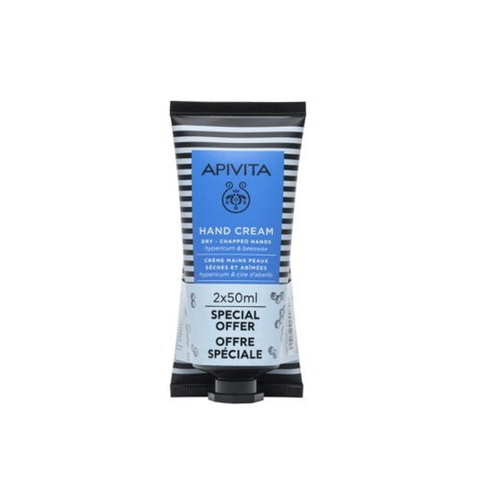Apivita Cream for Dry and Chapped Hands 2x50ml