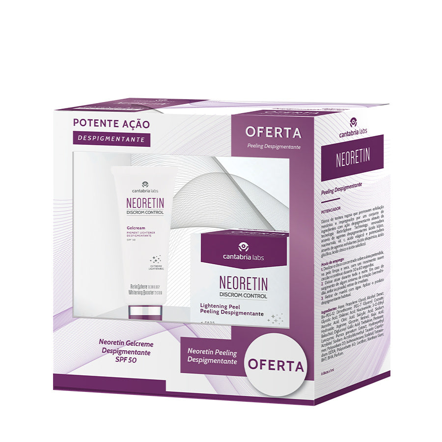 Neoretin Pack Depigmenting Cream Gel 40ml + 6 Discs