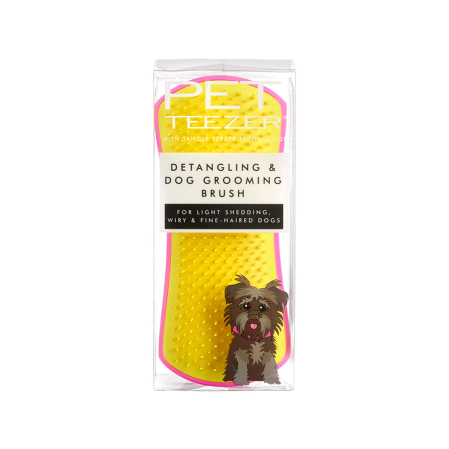Pet Teezer Dog Detangling Brush Pink/Yellow