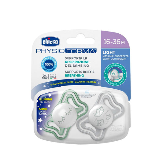 Chicco Physio Light Sucette Lumineuse 16-36m x2