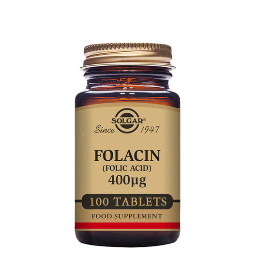 Solgar Folacin (Folic Acid) 400mcg Tablets x100
