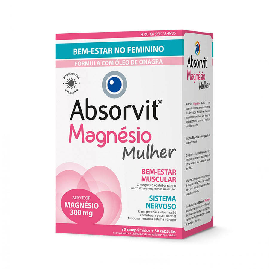 Absorvit Magnésio Mulher Comprimidos x30